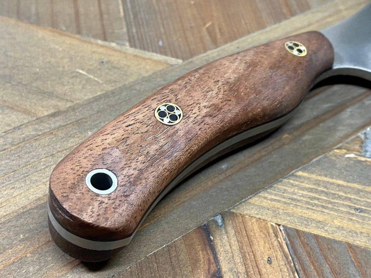 Bark River JX6 MagnaCut Walnut Burl Black Liners Mosaic Pins (USA) - NORTH RIVER OUTDOORS