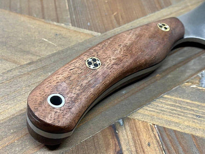 Bark River JX6 MagnaCut Walnut Burl Black Liners Mosaic Pins (USA) - NORTH RIVER OUTDOORS