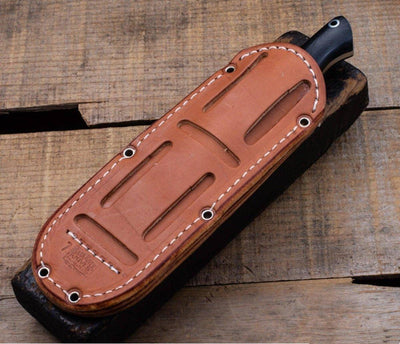 Bark River Knives Gunny Scandi CPM 3V Antique Bone Linen Micarta - NORTH RIVER OUTDOORS