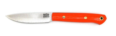Bark River Little Creek II Field Knife MagnaCut Blaze Orange G-10 Handles Black Liners Brass Pins (USA) - NORTH RIVER OUTDOORS