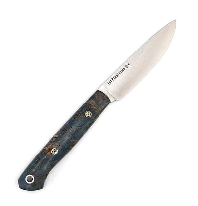 Bark River Little Creek II Field Knife MagnaCut Blue & Tan Maple Burl Handles (USA) - NORTH RIVER OUTDOORS