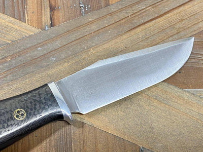 Bark River Matterhorn Fixed Blade CPM-S45VN Black Carbon Fiber Mosaic Pins - NORTH RIVER OUTDOORS