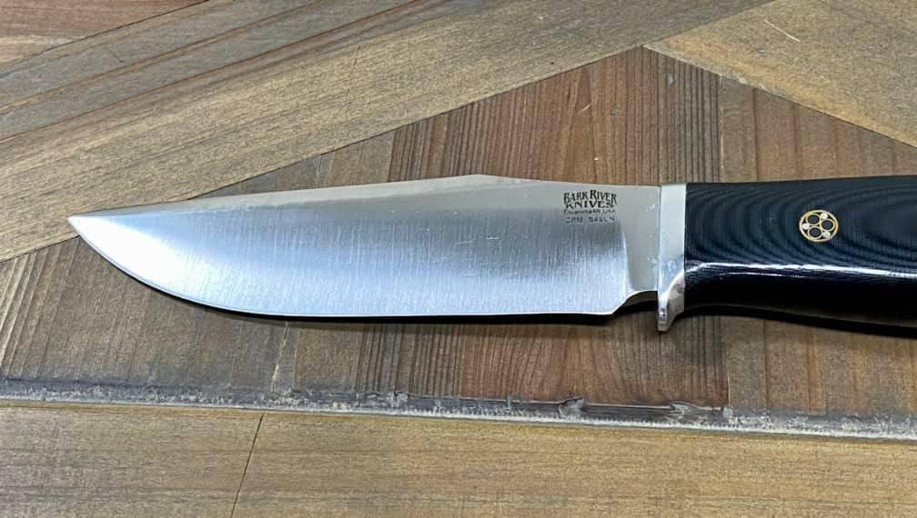 Bark River Matterhorn Fixed Blade CPM-S45VN Black Linen Micarta Mosaic Pins - NORTH RIVER OUTDOORS