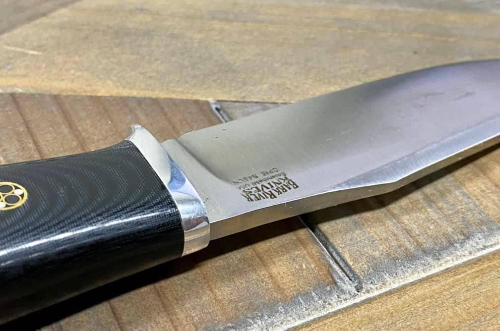 Bark River Matterhorn Fixed Blade CPM-S45VN Black Linen Micarta Mosaic Pins - NORTH RIVER OUTDOORS