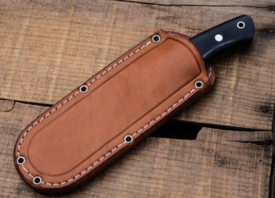 Bark River Matterhorn Fixed Blade CPM-S45VN Black Linen Micarta Mosaic Pins - NORTH RIVER OUTDOORS