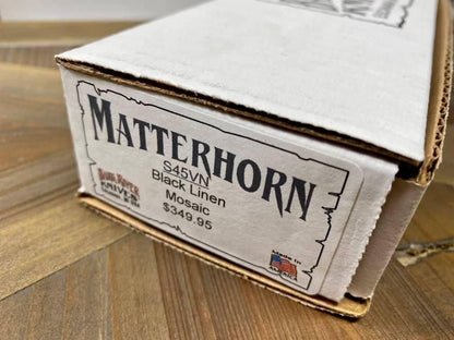 Bark River Matterhorn Fixed Blade CPM-S45VN Black Linen Micarta Mosaic Pins - NORTH RIVER OUTDOORS