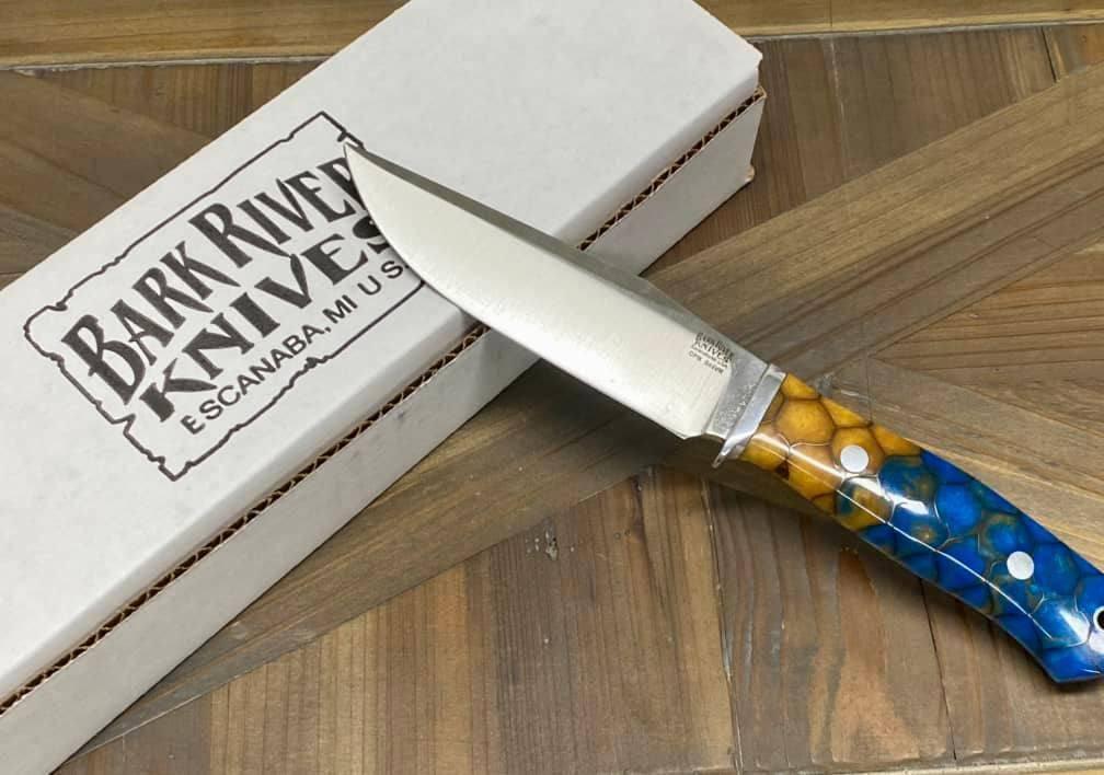 Bark River Matterhorn Fixed Blade Knife CPM-S45VN Amber Sea Dragon Scale - NORTH RIVER OUTDOORS
