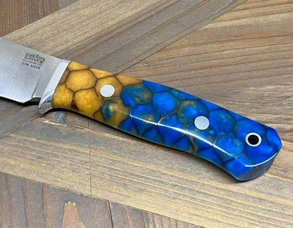 Bark River Matterhorn Fixed Blade Knife CPM-S45VN Amber Sea Dragon Scale - NORTH RIVER OUTDOORS