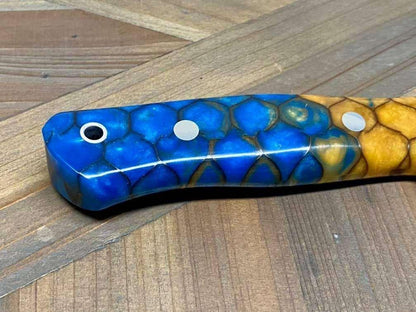 Bark River Matterhorn Fixed Blade Knife CPM-S45VN Amber Sea Dragon Scale - NORTH RIVER OUTDOORS