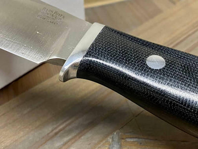 Bark River Matterhorn Fixed Blade Knife CPM-S45VN Black Canvas Micarta - NORTH RIVER OUTDOORS