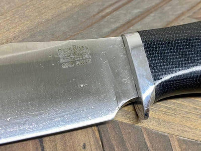 Bark River Matterhorn Fixed Blade Knife CPM-S45VN Black Canvas Micarta - NORTH RIVER OUTDOORS