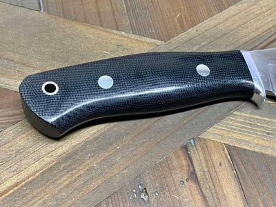 Bark River Matterhorn Fixed Blade Knife CPM-S45VN Black Canvas Micarta - NORTH RIVER OUTDOORS