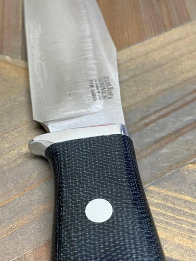 Bark River Matterhorn Fixed Blade Knife CPM-S45VN Black Canvas Micarta - NORTH RIVER OUTDOORS
