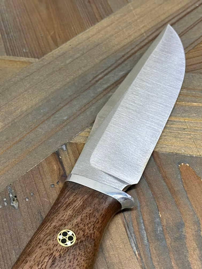 Bark River Matterhorn Fixed Blade Knife CPM-S45VN Walnut Burl Mosaic Pins - NORTH RIVER OUTDOORS