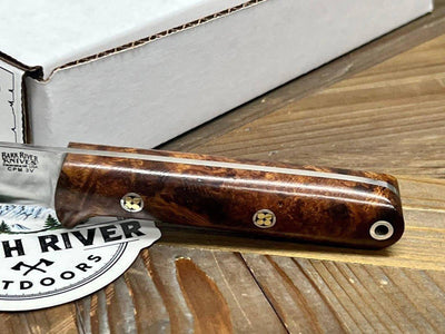 Bark River Mini Kephart Knife 3V Desert Ironwood Burl Handles Mosaic Pins (USA) - NORTH RIVER OUTDOORS