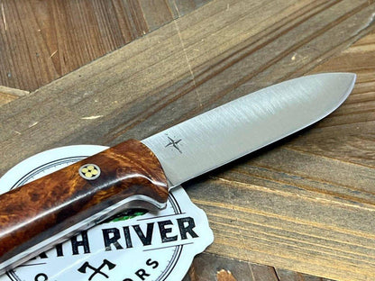 Bark River Mini Kephart Knife 3V Desert Ironwood Burl Handles Mosaic Pins (USA) - NORTH RIVER OUTDOORS
