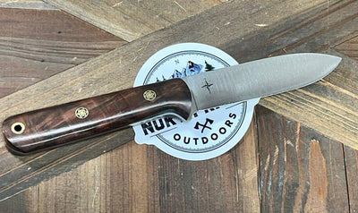 Bark River Mini Kephart Knife 3V Walnut Burl Black Liner Mosaic Pins (USA) - NORTH RIVER OUTDOORS