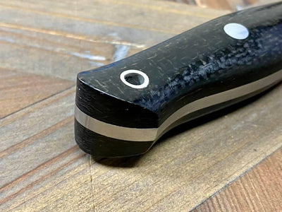 Bark River Mountaineer II Knife CruWear Black Burlap Micarta (USA) - NORTH RIVER OUTDOORS