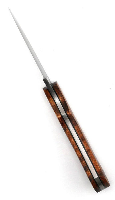 Bark River PSK EDC Magna Cut Dark Curly Maple #3 - Black Liners - Mosaic Pins - NORTH RIVER OUTDOORS