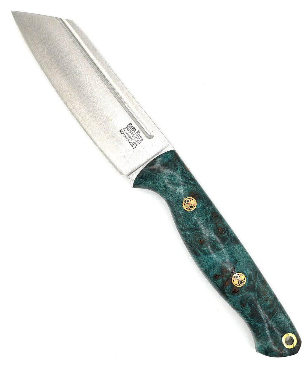 Bark River Taskmaster MagnaCut Turquoise Maple Burl - Mosaic Pins #2 (USA) - NORTH RIVER OUTDOORS