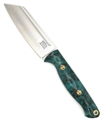 Bark River Taskmaster MagnaCut Turquoise Maple Burl - Mosaic Pins #2 (USA) - NORTH RIVER OUTDOORS