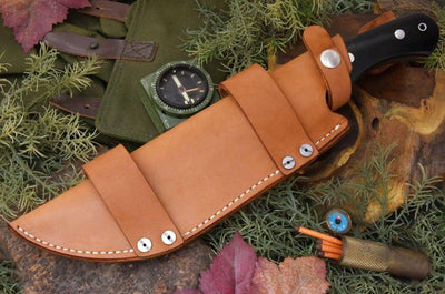 Bark River Trakker Fixed Blade Knife Bocote Wood (USA) - NORTH RIVER OUTDOORS