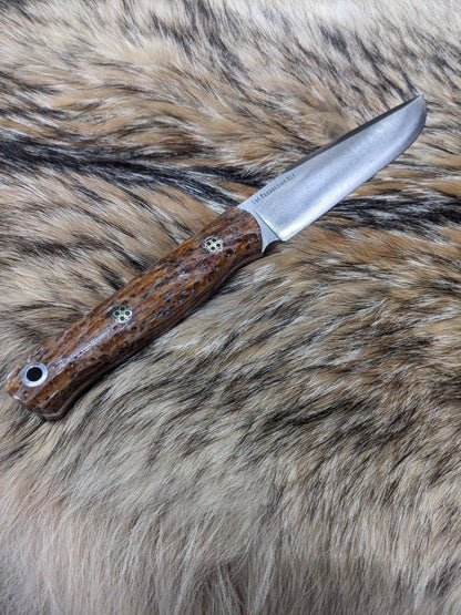 Bark River Ultra Lite Field Knife CPM 3V Orange Kudu Red Liners Mosaic Pins (USA) - NORTH RIVER OUTDOORS