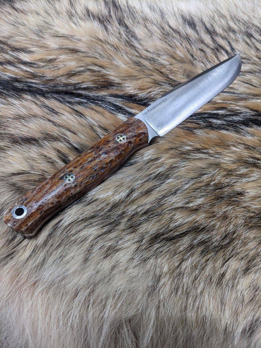 Bark River Ultra Lite Field Knife CPM 3V Orange Kudu Red Liners Mosaic Pins (USA) - NORTH RIVER OUTDOORS