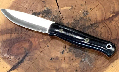 Bark River Ultralite Bushcrafter CPM 3V Black Micarta Handles Mosaic Pins - NORTH RIVER OUTDOORS