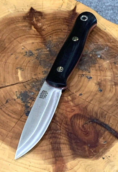 Bark River Ultralite Bushcrafter CPM 3V Black Micarta Handles Mosaic Pins - NORTH RIVER OUTDOORS