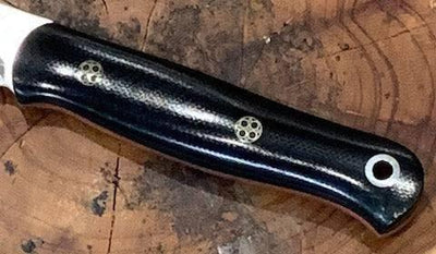 Bark River Ultralite Bushcrafter CPM 3V Black Micarta Handles Mosaic Pins - NORTH RIVER OUTDOORS