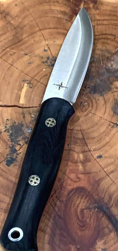 Bark River Ultralite Bushcrafter CPM 3V Black Micarta Handles Mosaic Pins - NORTH RIVER OUTDOORS