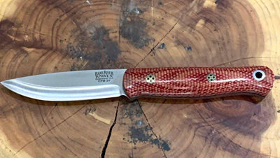 Bark River Ultralite Bushcrafter CPM 3V Firedog Micarta Black Liners Mosaic Pins - NORTH RIVER OUTDOORS