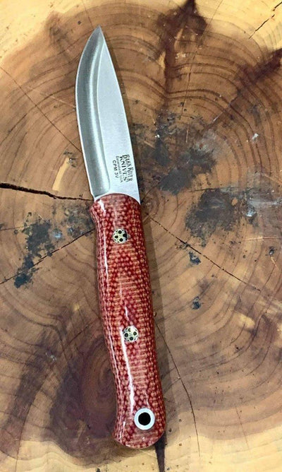 Bark River Ultralite Bushcrafter CPM 3V Firedog Micarta Black Liners Mosaic Pins - NORTH RIVER OUTDOORS