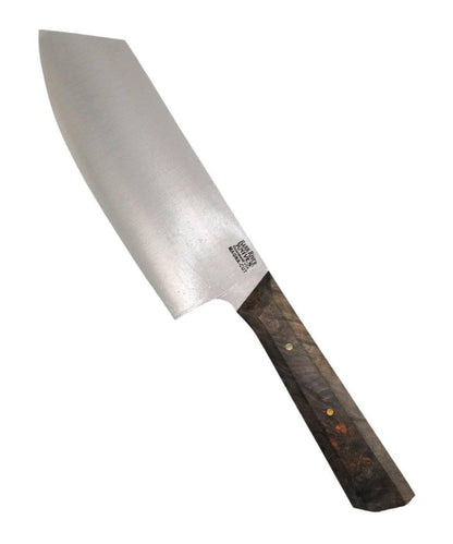 Bark River Wa Santoku Kitchen Knife MagnaCut Brown & Orange Maple Burl - NORTH RIVER OUTDOORS