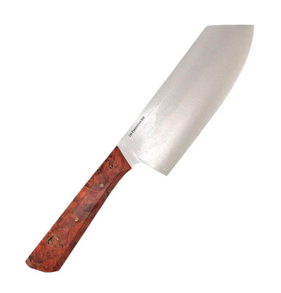 Bark River Wa Santoku Kitchen Knife MagnaCut Burnt Orange Maple Burl - NORTH RIVER OUTDOORS