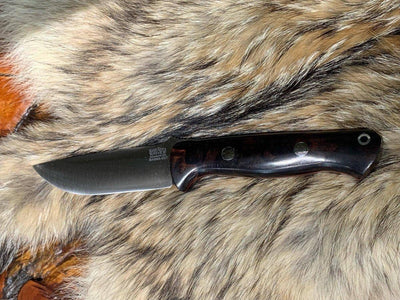 Bravo 1 LT MagnaCut Fixed Blade Desert Ironwood Burl Red Liners Mosaic Pins (USA) - NORTH RIVER OUTDOORS