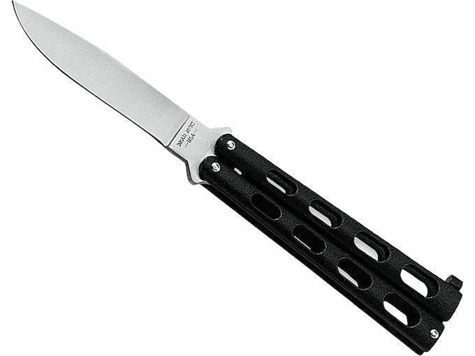 Bear & Son 4" Butterfly Knife Latch Lock 113B Black Handle - NORTH RIVER OUTDOORS