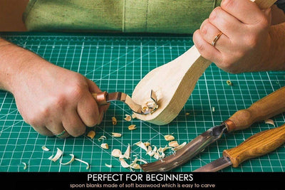 BeaverCraft Basswood Wood Carving Spoon Blank 10" x 2" x 1.4" Premium Wood - NORTH RIVER OUTDOORS