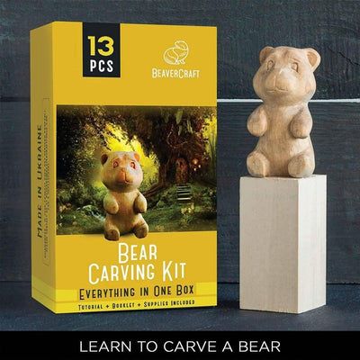 BeaverCraft Bear Carving Hobby-Kit - NORTH RIVER OUTDOORS