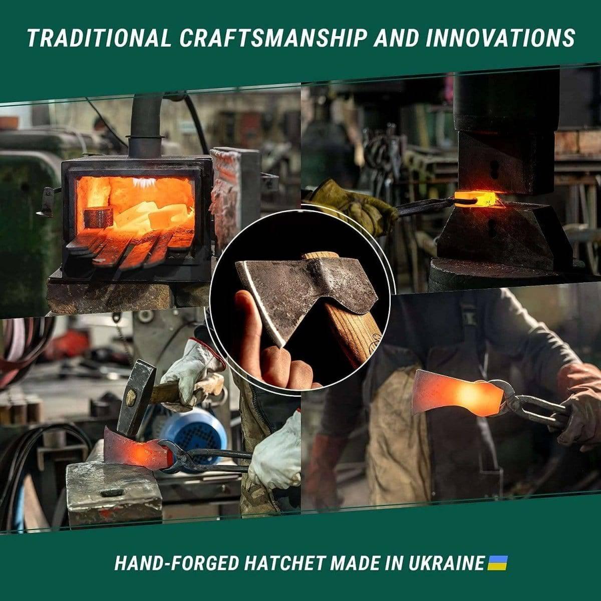 BeaverCraft Carving Axe Hand Forged Hatchet with Sheath for Bushcraft Camping Carving - NORTH RIVER OUTDOORS