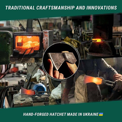 BeaverCraft Carving Axe Hand Forged Hatchet with Sheath for Bushcraft Camping Carving - NORTH RIVER OUTDOORS