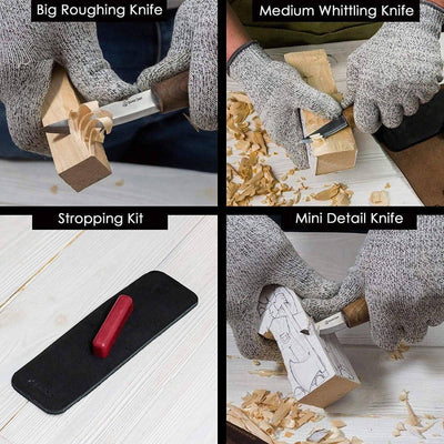 BeaverCraft Premium Whittling Set With Walnut Handles - NORTH RIVER OUTDOORS