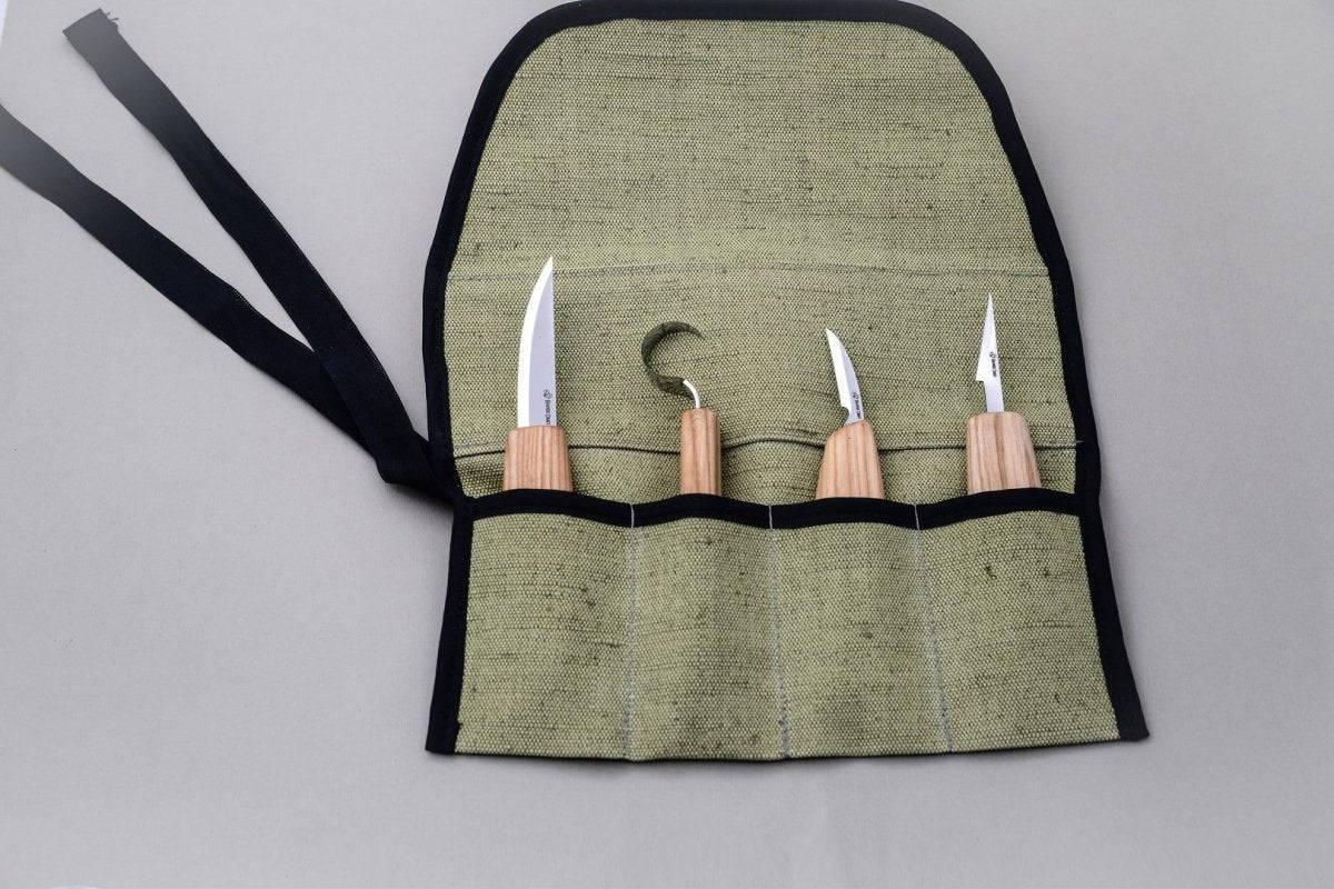 BeaverCraft S09 Set of 4 Knives in Tool Roll - NORTH RIVER OUTDOORS