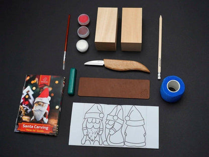 BeaverCraft Santa Carving Kit - Complete Starter Whittling Kit for Beginners, Adults, Teens, and Kids - NORTH RIVER OUTDOORS