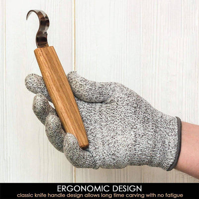 BeaverCraft SK1S OAK Hook Spoon Carving Knife with Leather Sheath - NORTH RIVER OUTDOORS