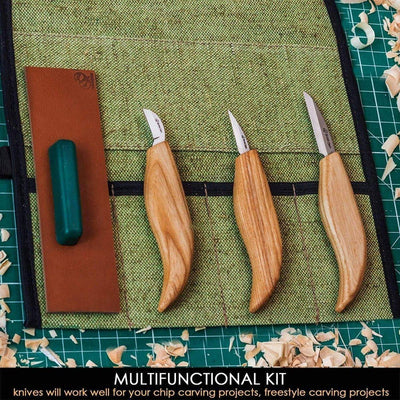 BeaverCraft Starter Chip and Whittle Knife Set with Accessories - NORTH RIVER OUTDOORS