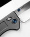 Benchmade 748 Narrows Axis Folding Knife 3.43" M390 Satin Drop Point Titanium Blue Accents from NORTH RIVER OUTDOORS