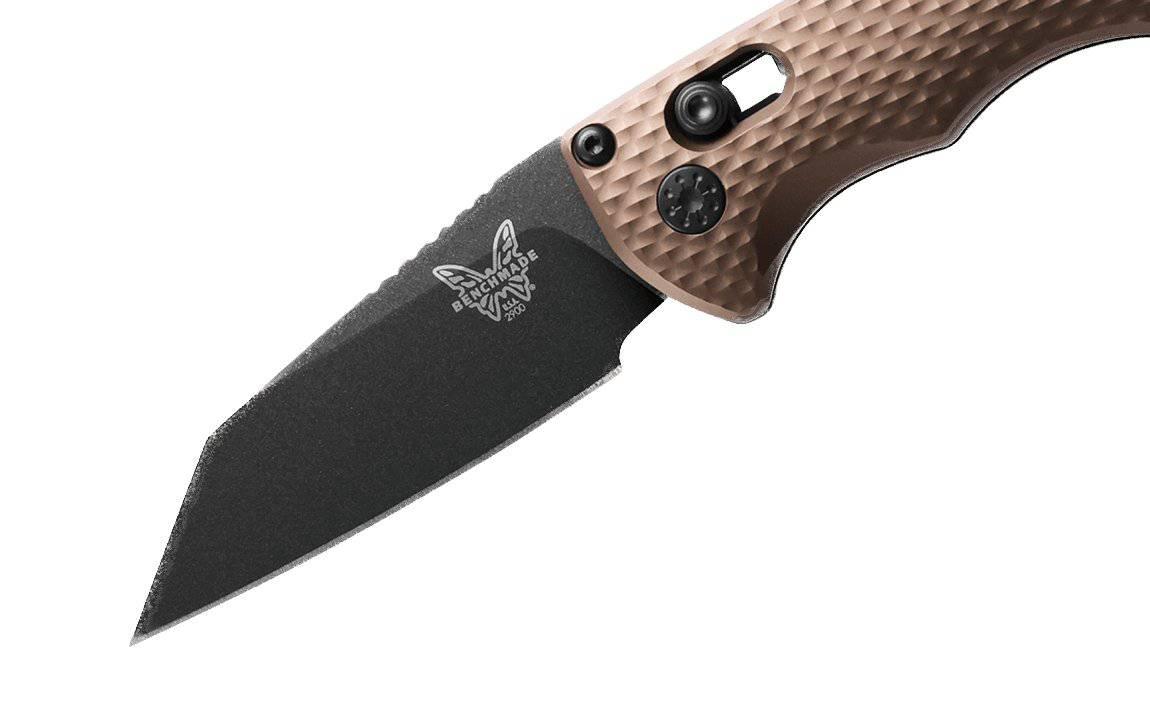 Benchmade 2900BK-1 Auto Immunity Folding Knife 2.49" CPM-M4 Cobalt Black Wharncliffe Flat Dark Earth Handles - NORTH RIVER OUTDOORS