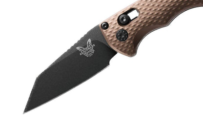 Benchmade 2900BK-1 Auto Immunity Folding Knife 2.49" CPM-M4 Cobalt Black Wharncliffe Flat Dark Earth Handles - NORTH RIVER OUTDOORS